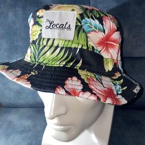 Kingsrowe Ohio Tropical Bucket Hat The Locals Beach Floral Adult Size Colorful